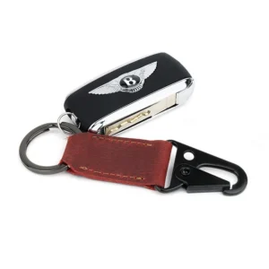 Personalized 5 Colors Men's Belt Keeper Retro Real Genuine Leather Key Chain for Belt Backpack