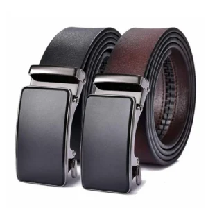 Custom Men's Strong Tactical Hank Stitch Sturdy Gunner Ratchet Click Holster Real Leather Belt