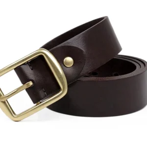 Custom Brown Coffee Black Top Quality Vegetable Tanned Genuine Leather Belt 1 1/2" Wide