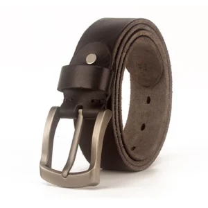 38mm Washed Vintage Handmade Top Grain Cow Leather Belt Men's Classic Jean Belt