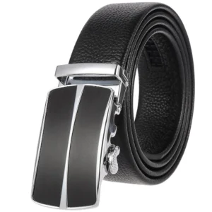 Custom Quality Full Top Grain Ratchet Automatic Buckle Genuine Leather Belt for Men
