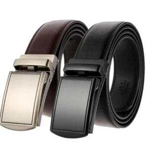 New Design Fashion Men Belt Genuine Leather for Men with Slide Metal Buckle