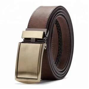 Factory Custom Men's 3.5cm Crazy Horse Pattern Top Grain Ratchet Leather Belt
