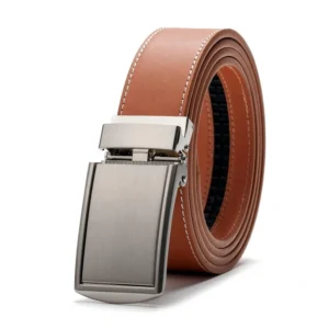 Customized Top Grain Vegetable Tanned Leather Belt with Automatic Buckle