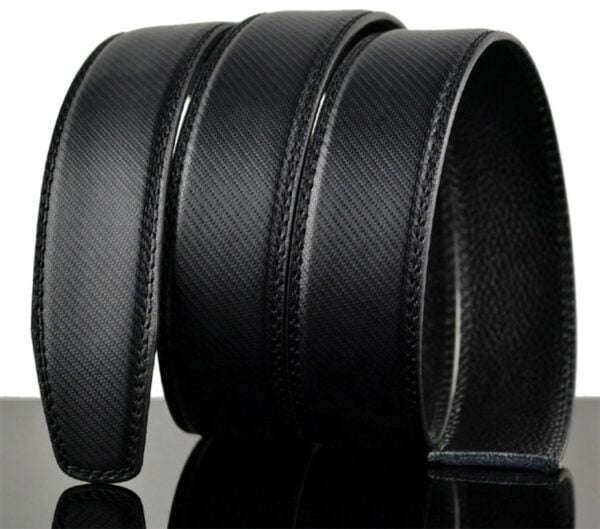 Factory Automatic Textured Ratchet Designer Men Genuine Custom Leather Belt - Image 5