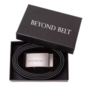 Factory Customize Printed Logo Men Genuine Leather Dress Belt with Gift Box Pack