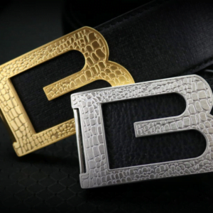 Manufacture Luxury Stainless Steel Letter Shape Designer Custom Logo Belt Buckle for Plain Plate Belt