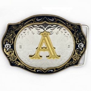 Replacement Gold Uppercase Letter A B C Z Western Belt Buckle for Cowboy Men Women