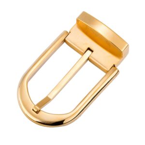 Shiny Golden Stainless Steel Pin Buckle 35mm for Men's Genuine Leather Belt