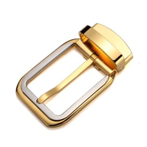 Solid Brass Buckle for Men's Leather Belt Golden Silver Pin Belt Buckle