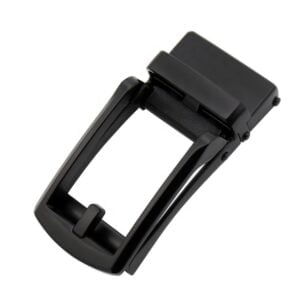 3.3cm/3.6cm Width Silver Black Brush Alloy Buckle Mens Automatic Belt Click Buckles