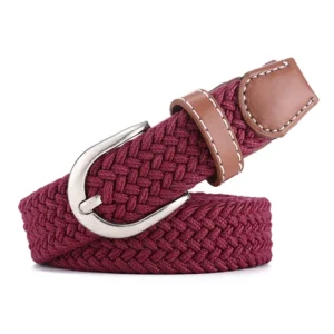 1 Inch Multicolor Simple Adjustable Custom Kids Braided Stretch Belt for Student Uniform Jeans Pants