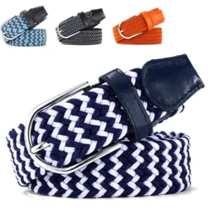 Wholesale Woven Canvas Braided Stretch Elastic Knitted Belt for Men Women